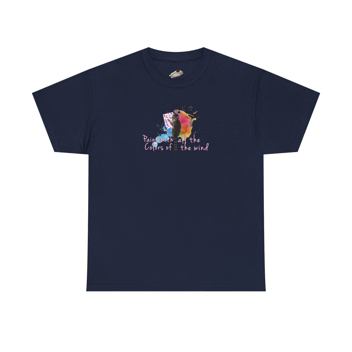 Flounder the Purrcasso T-Shirt — "Paint With All the Colors of the Wind" Cat Art Tee