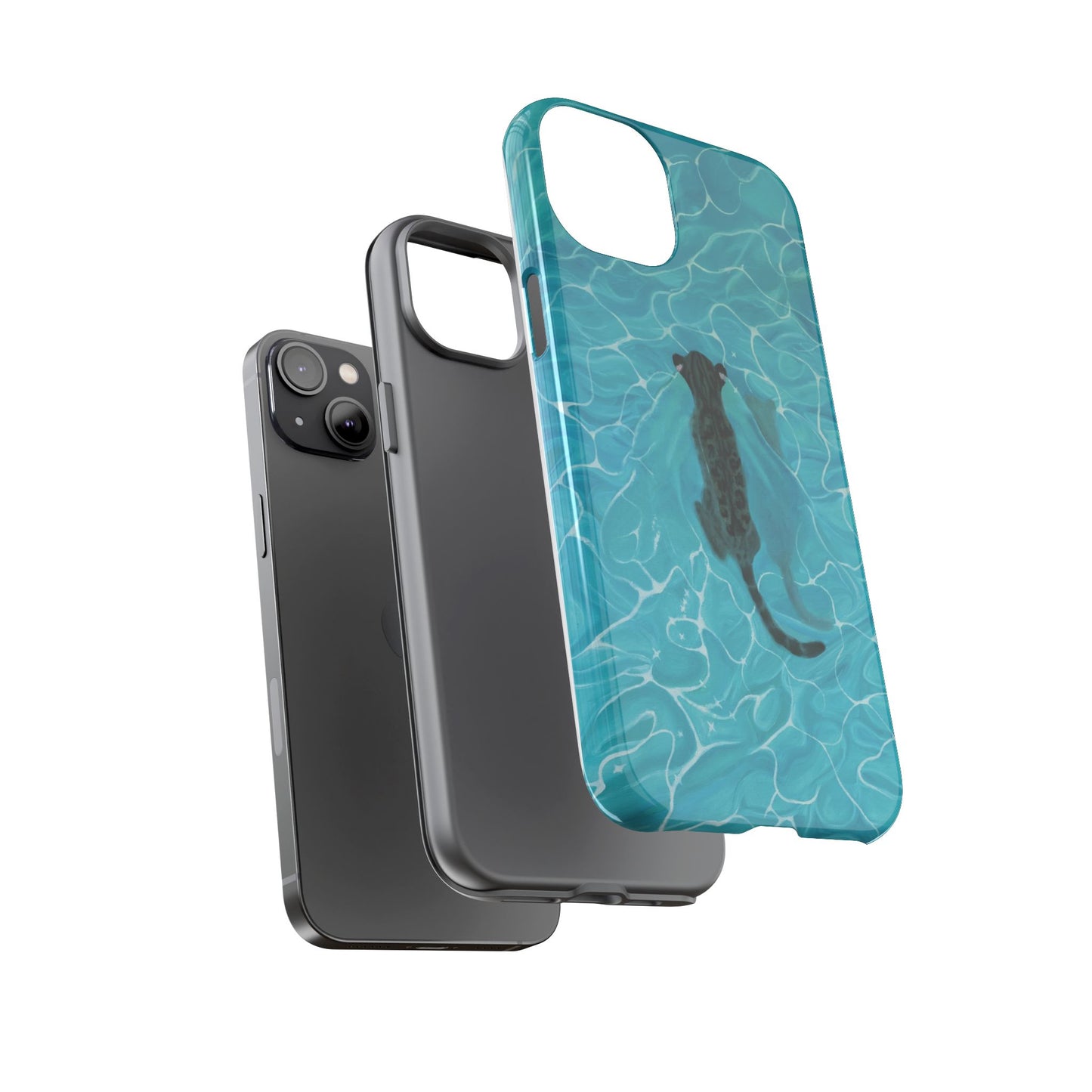 Phone Cases Purrmaid Painting featuring Flounder