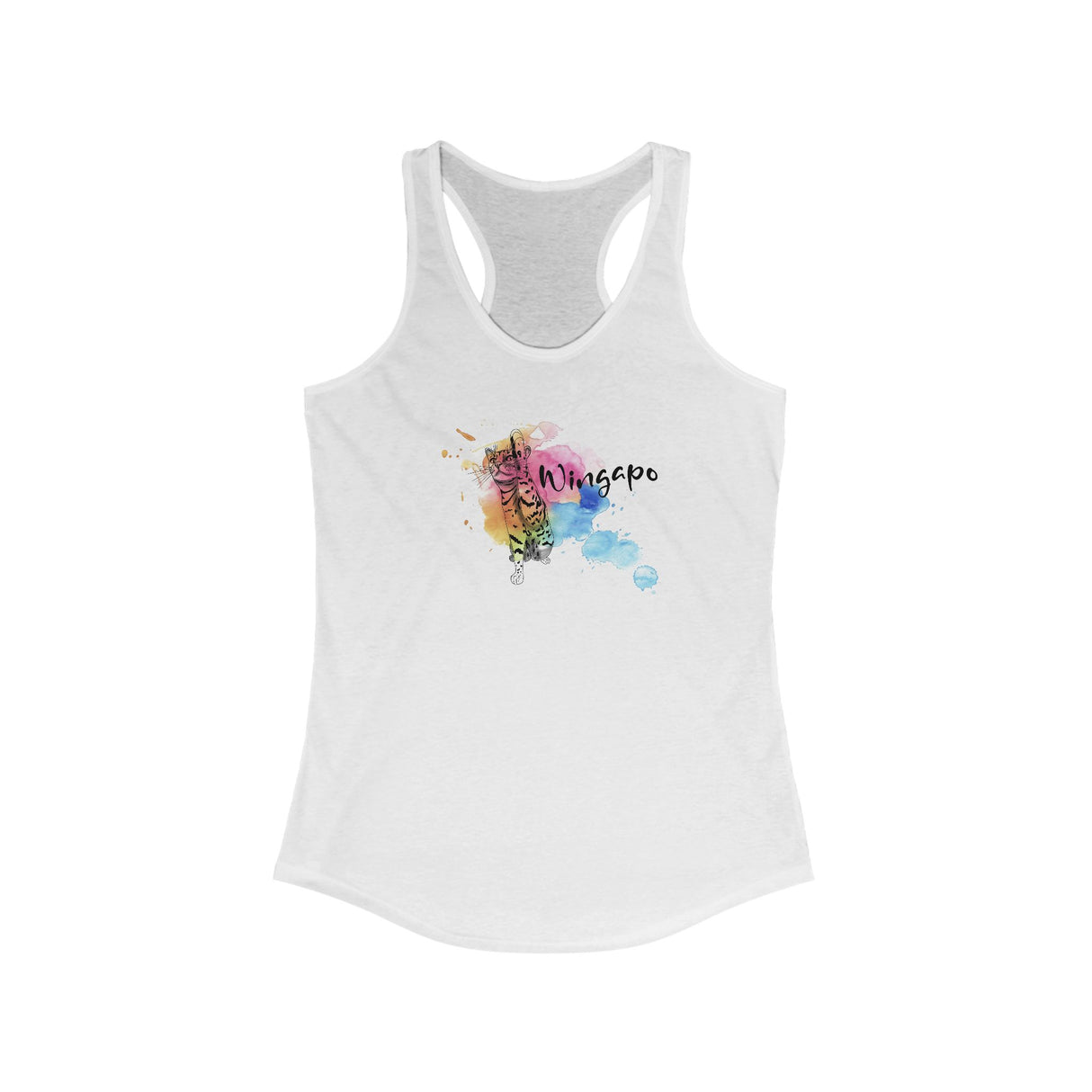 Racerback Tank - Wingapo Watercolor Design with Flounder the Purrmaid by Nina