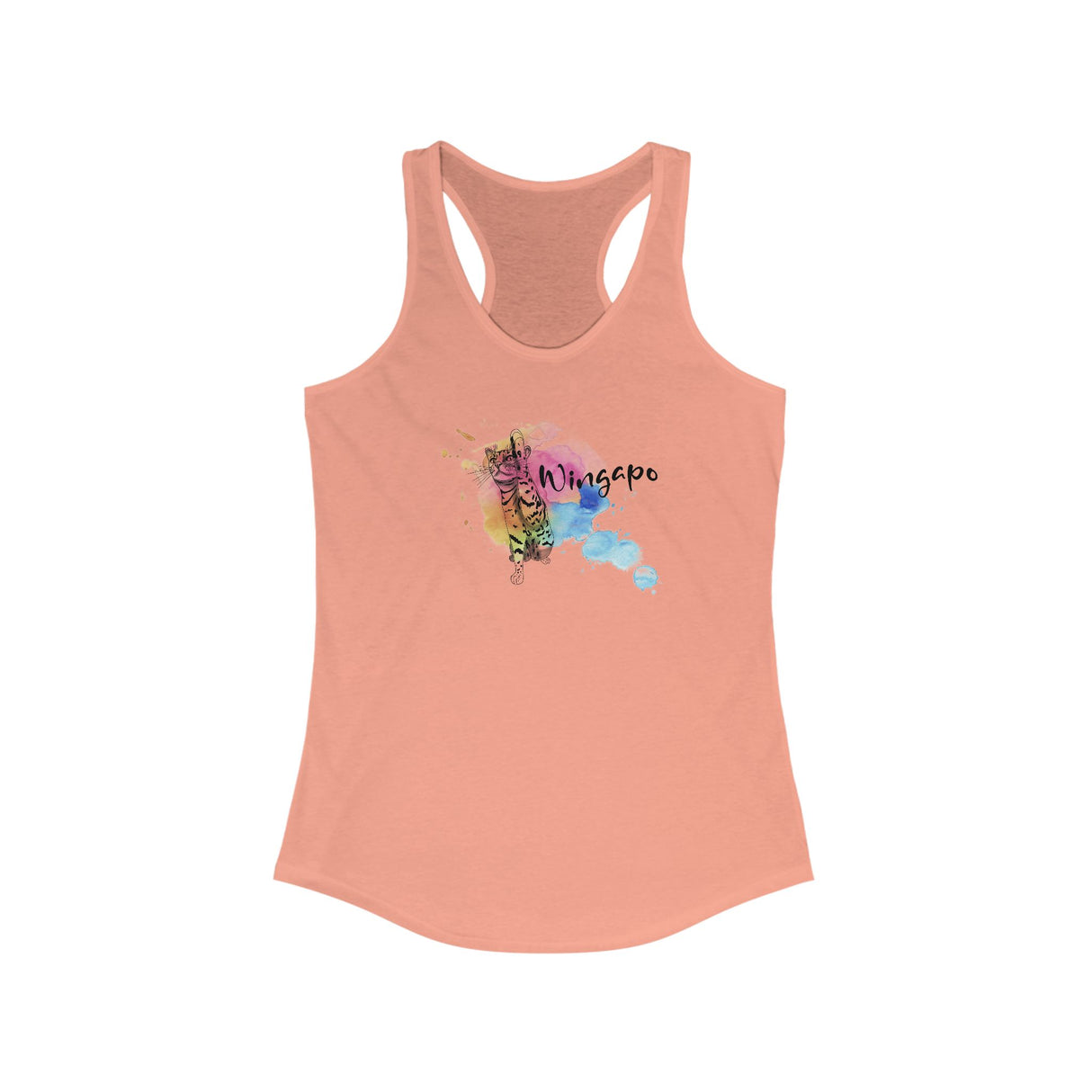 Racerback Tank - Wingapo Watercolor Design with Flounder the Purrmaid by Nina