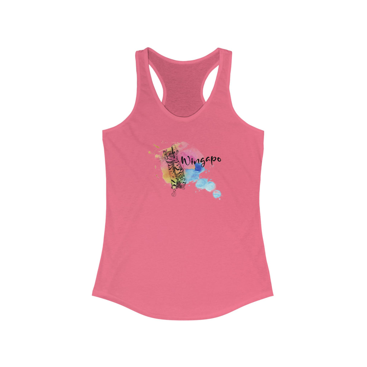 Racerback Tank - Wingapo Watercolor Design with Flounder the Purrmaid by Nina