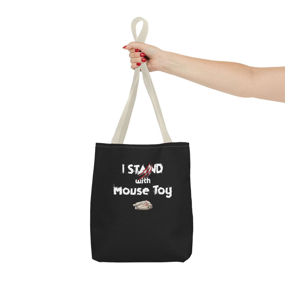 Mouse Toy Tote Bag - Hand Drawn Design by Nina