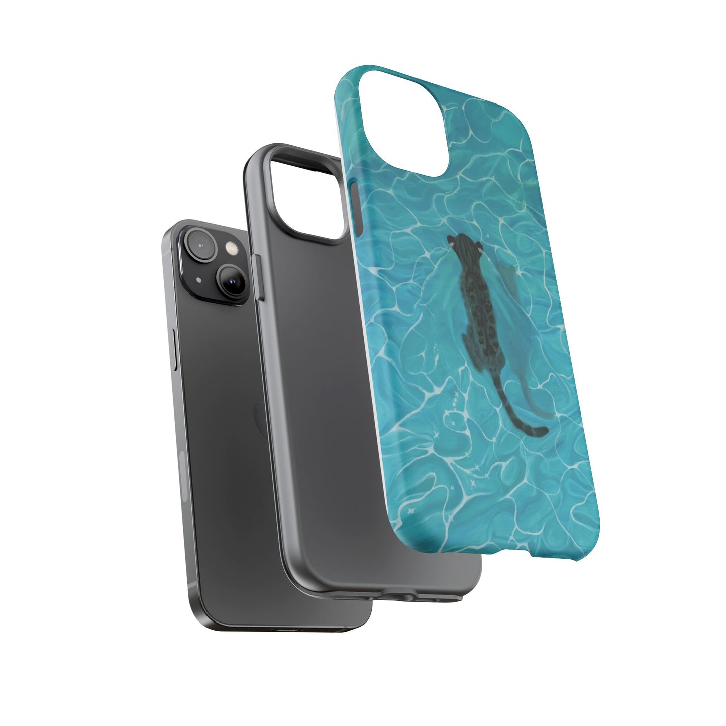 Phone Cases Purrmaid Painting featuring Flounder