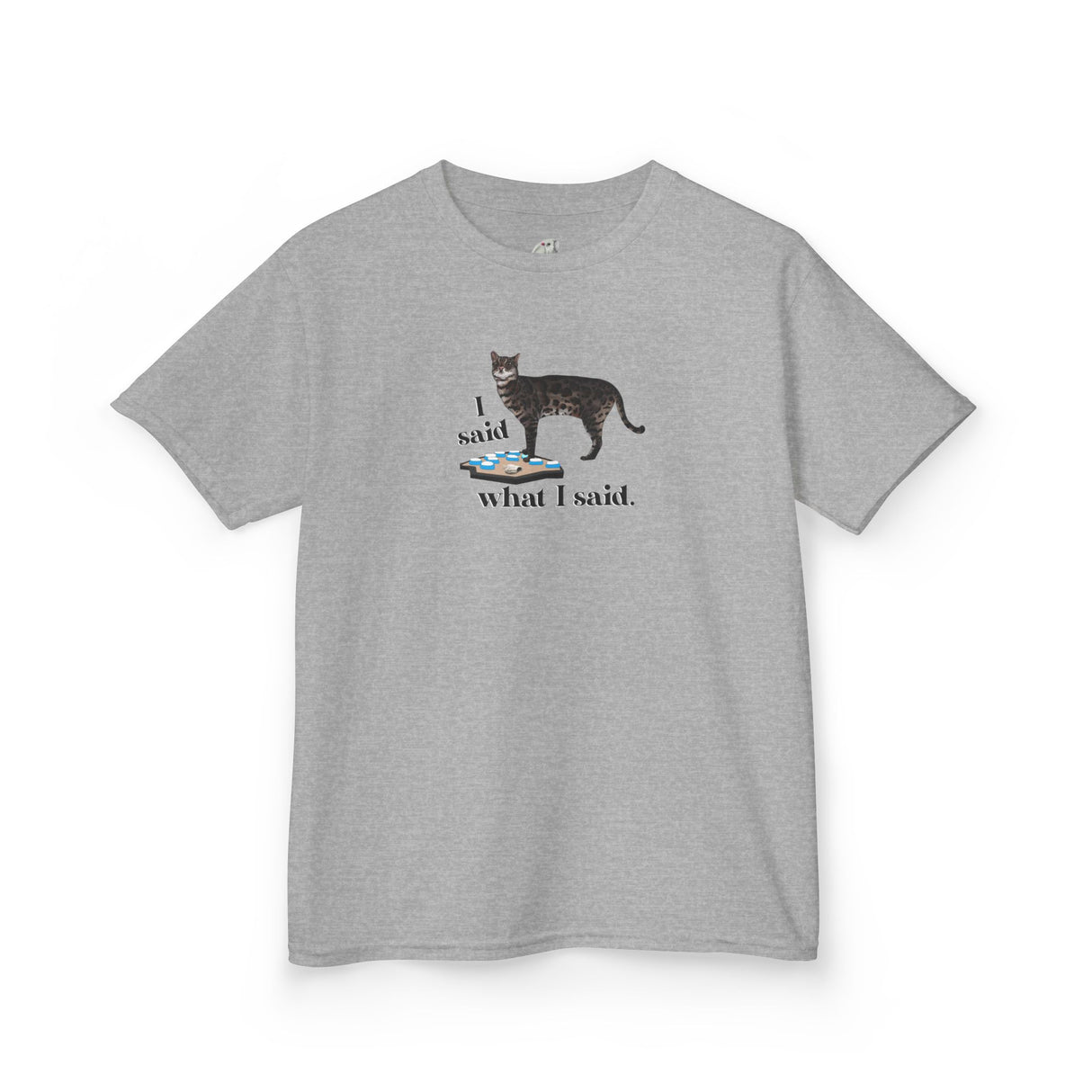 Kids Tee — "I Said What I Said" Flounder Talking Pet Buttons Design