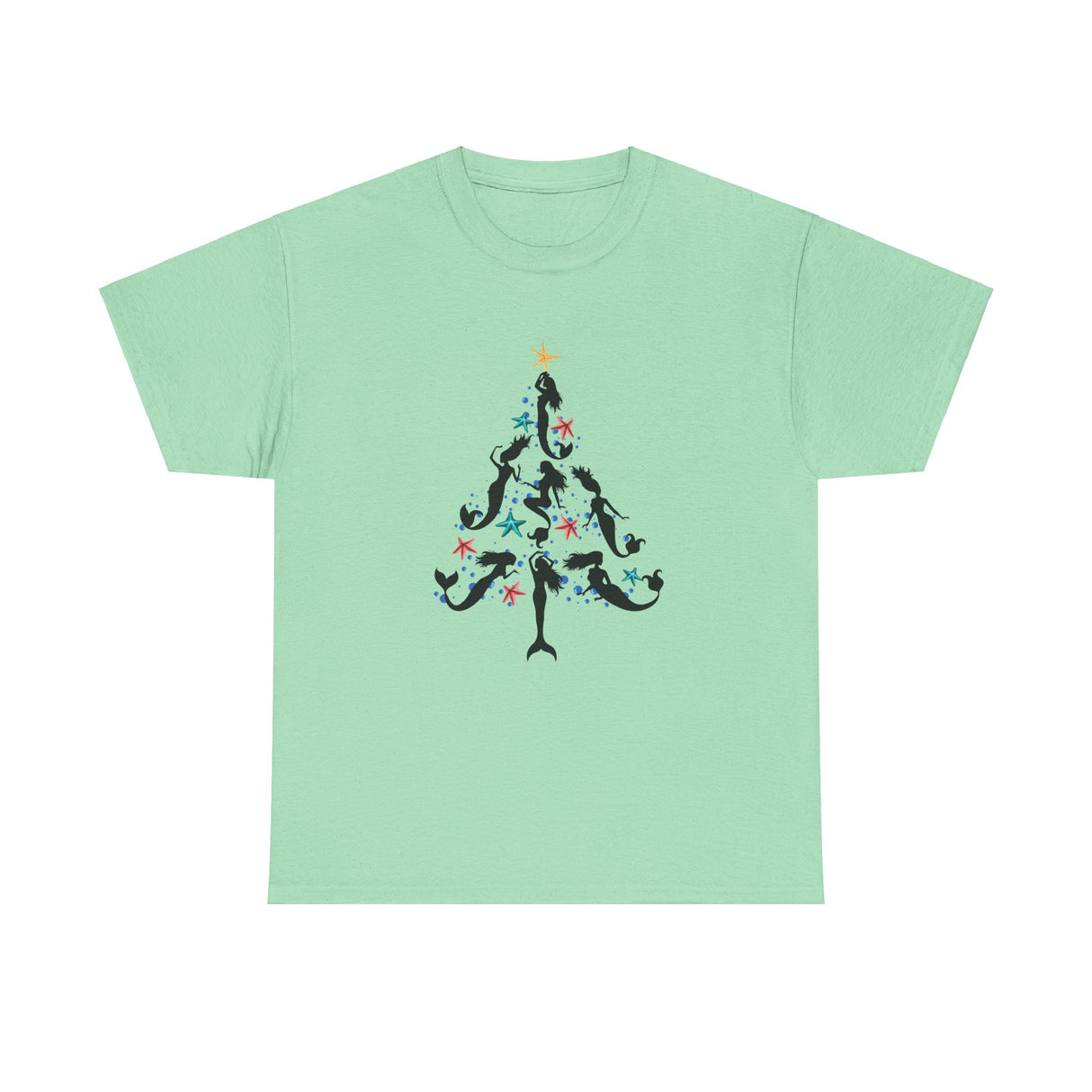Adult Mermaid Christmas Tree T-Shirt