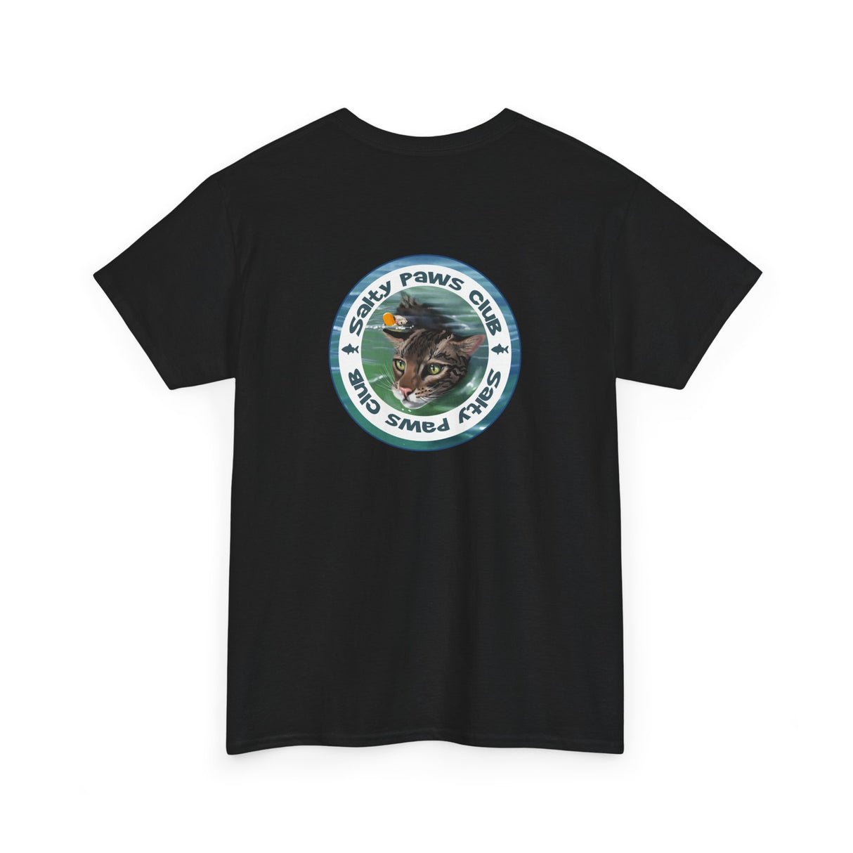 Salty Paws Club Tee — Flounder the Purrmaid & Life‑Vest Mouse Toy Shirt