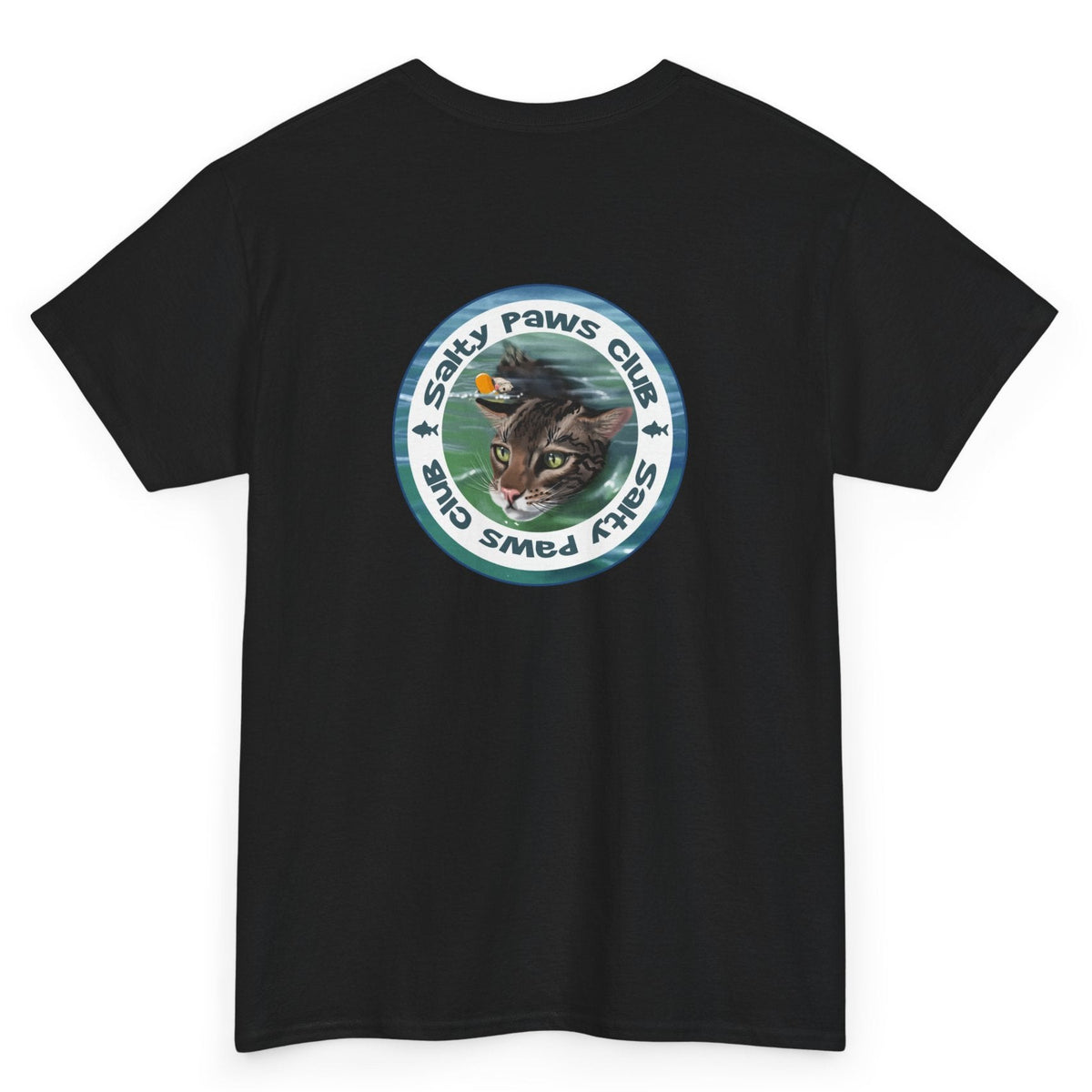 Salty Paws Club Tee - Flounder the Purrmaid & Life‑Vest Mouse Toy Shirt, additional product photo 4