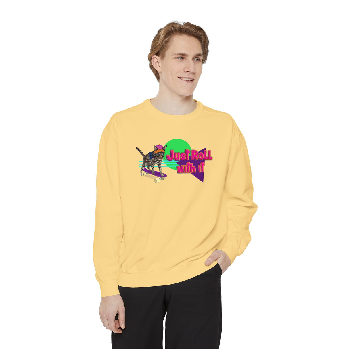 Sweatshirt - Just Roll with it Flounder the Purrmaid Design by Nina