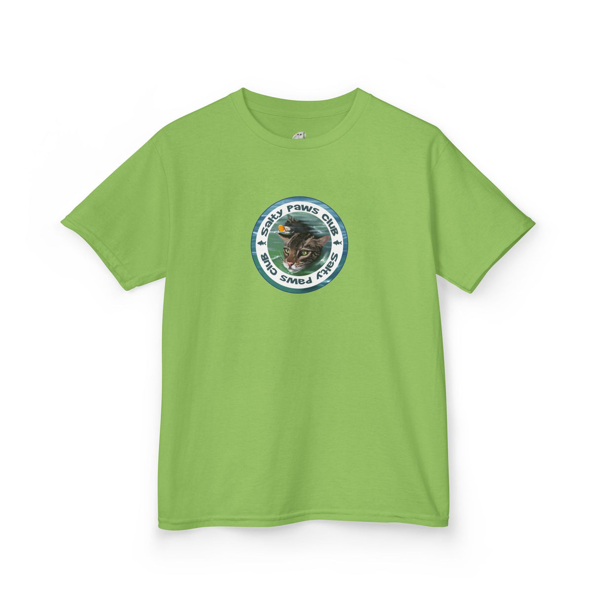 Kids Tee — "Salty Paws Club" Purrmaid Flounder & Life‑Vest Mouse Toy