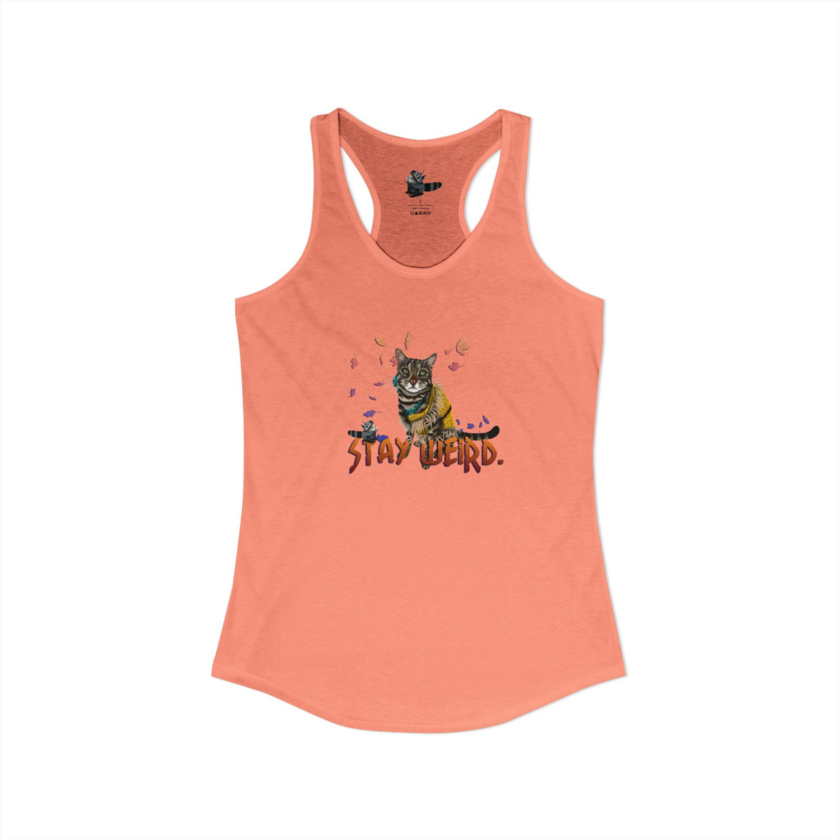 Stay Weird Flocahontas & Mouse Toy Racerback Tank