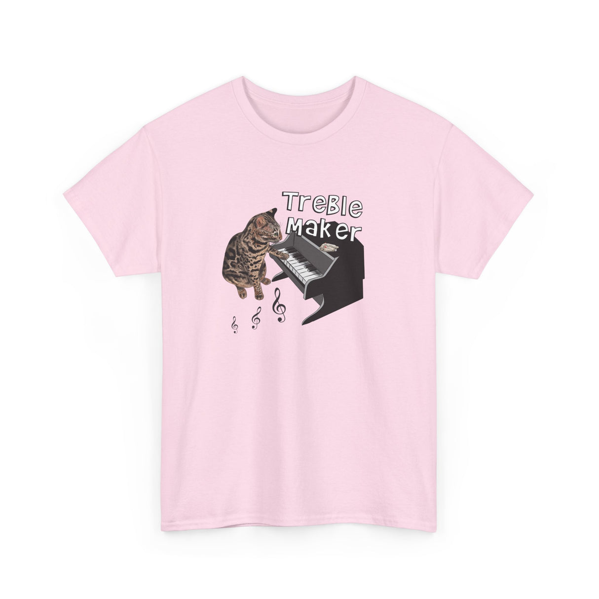 T-Shirt Treble Maker featuring Flounder the Purrmaid Playing Piano Design