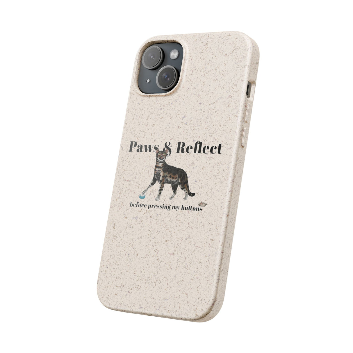 Phone Case - Paws and Reflect Biodegradable Case featuring Flounder the Purrmaid by Nina