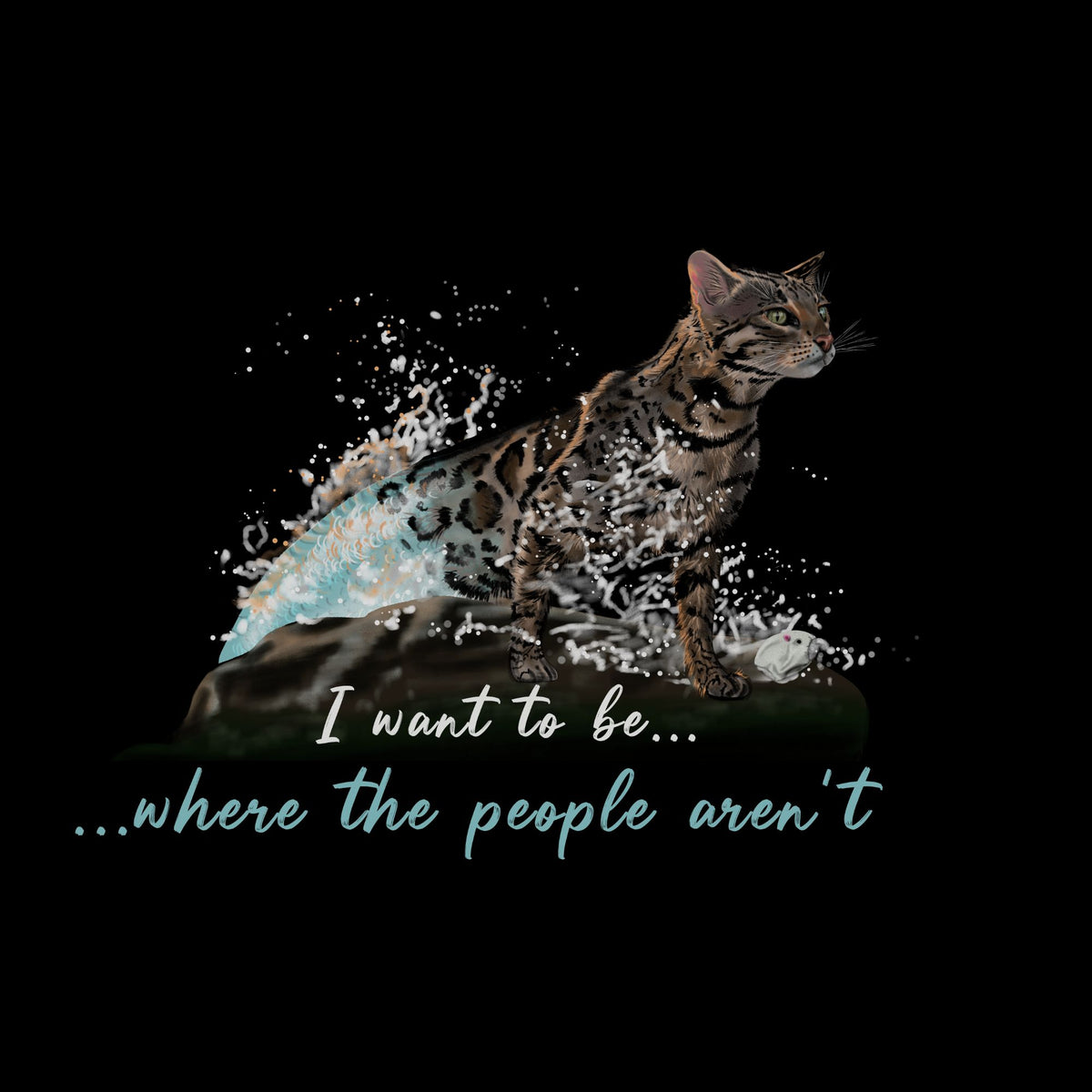 close up of I Want to Be Where the People Aren't design