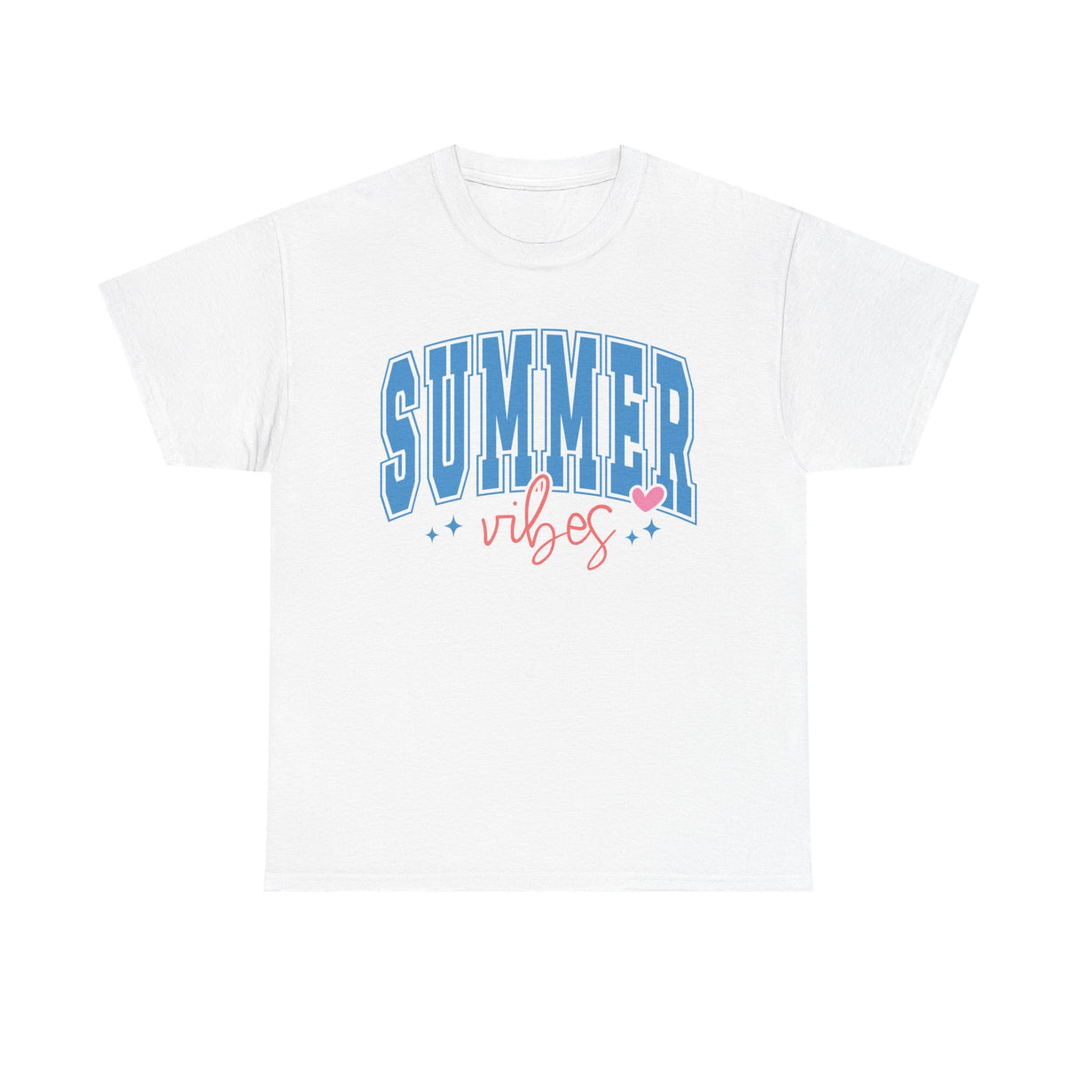 Summer Vibes Collegiate Style Cotton Tee