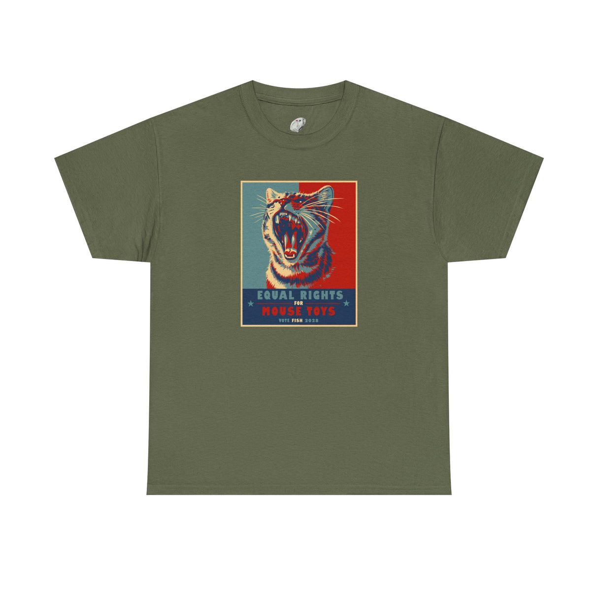 Vote Fish 2028 Flounder Tee — "Equal Rights for Mouse Toys" Funny Political Campaign T-Shirt