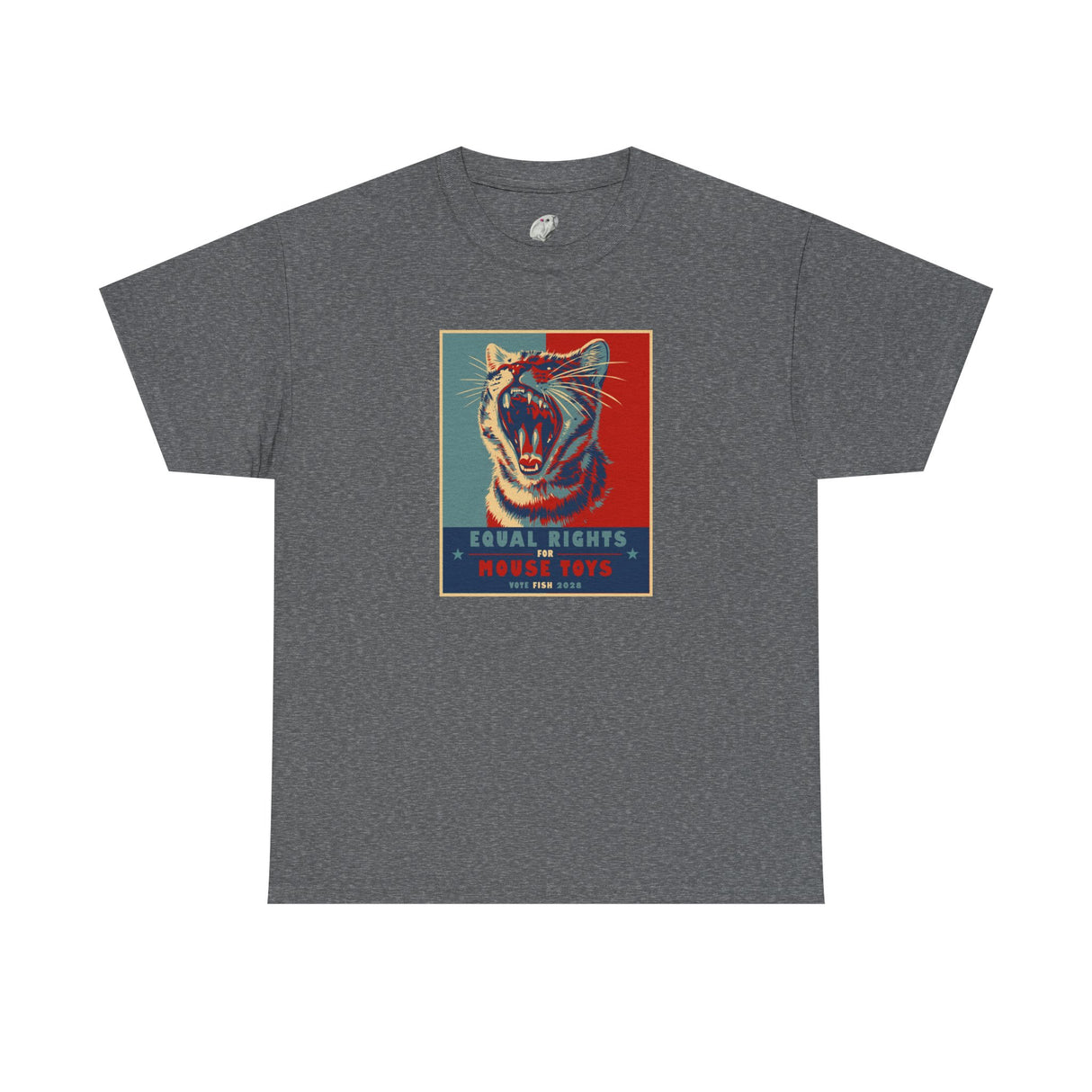 Vote Fish 2028 Flounder Tee — "Equal Rights for Mouse Toys" Funny Political Campaign T-Shirt