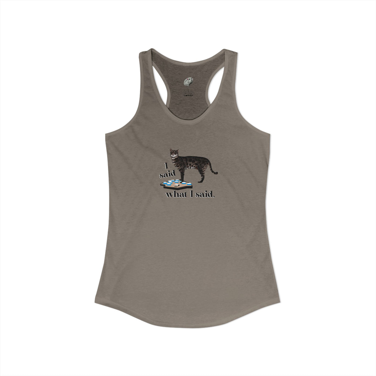 I Said What I Said Tank — Flounder Talking Pet Buttons Racerback Tank