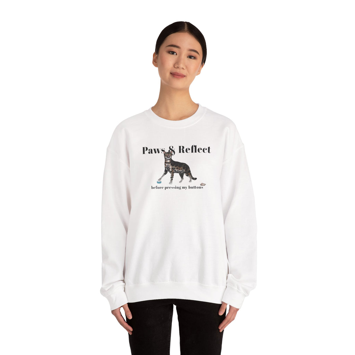 Cat Purrmaid Sweatshirt with Paws and Reflect Design
