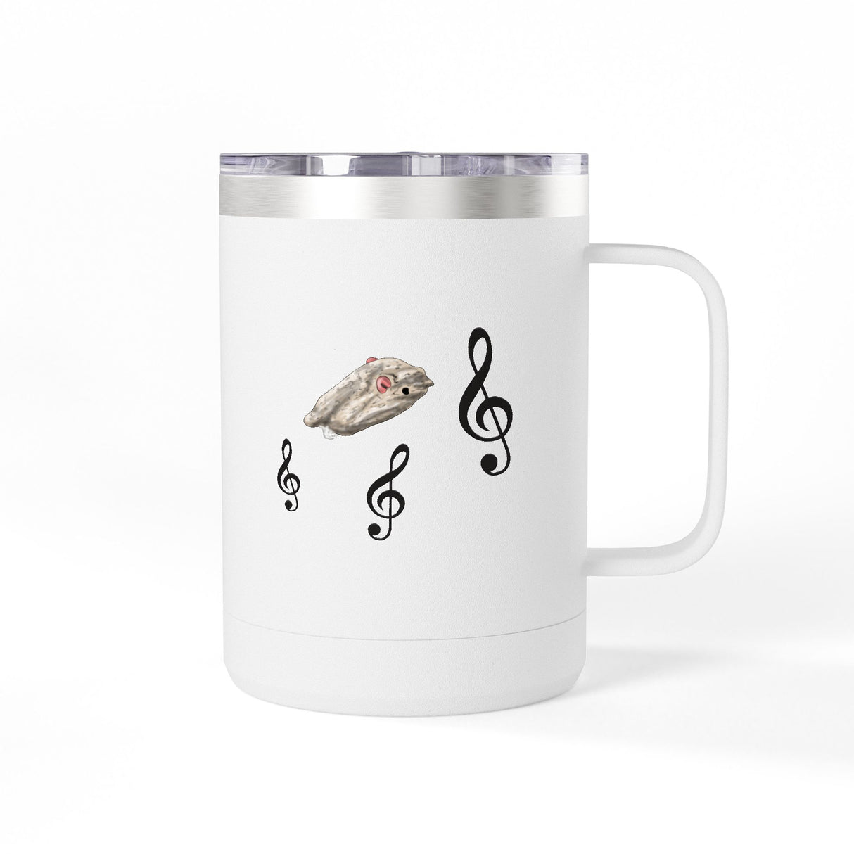 Coffee Mug Tumbler - Treble Maker Design Hand Drawn by Flounder's Mom, Nina