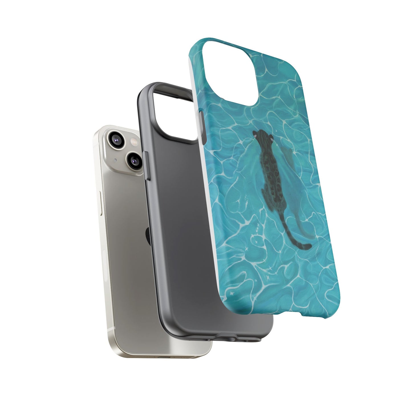 Phone Cases Purrmaid Painting featuring Flounder