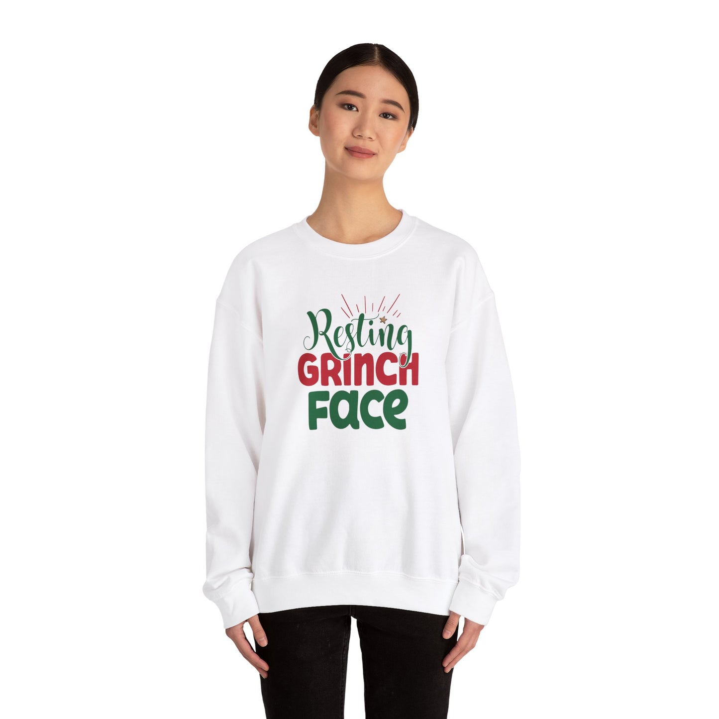 Holiday Resting Grinch Face Sweatshirt