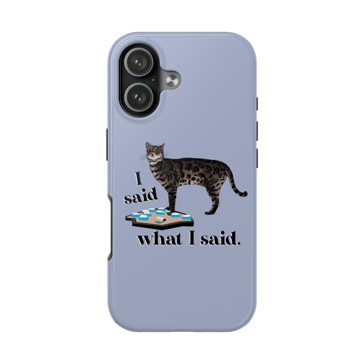 I Said What I Said Flounder Phone Case — Talking Pet Buttons Design