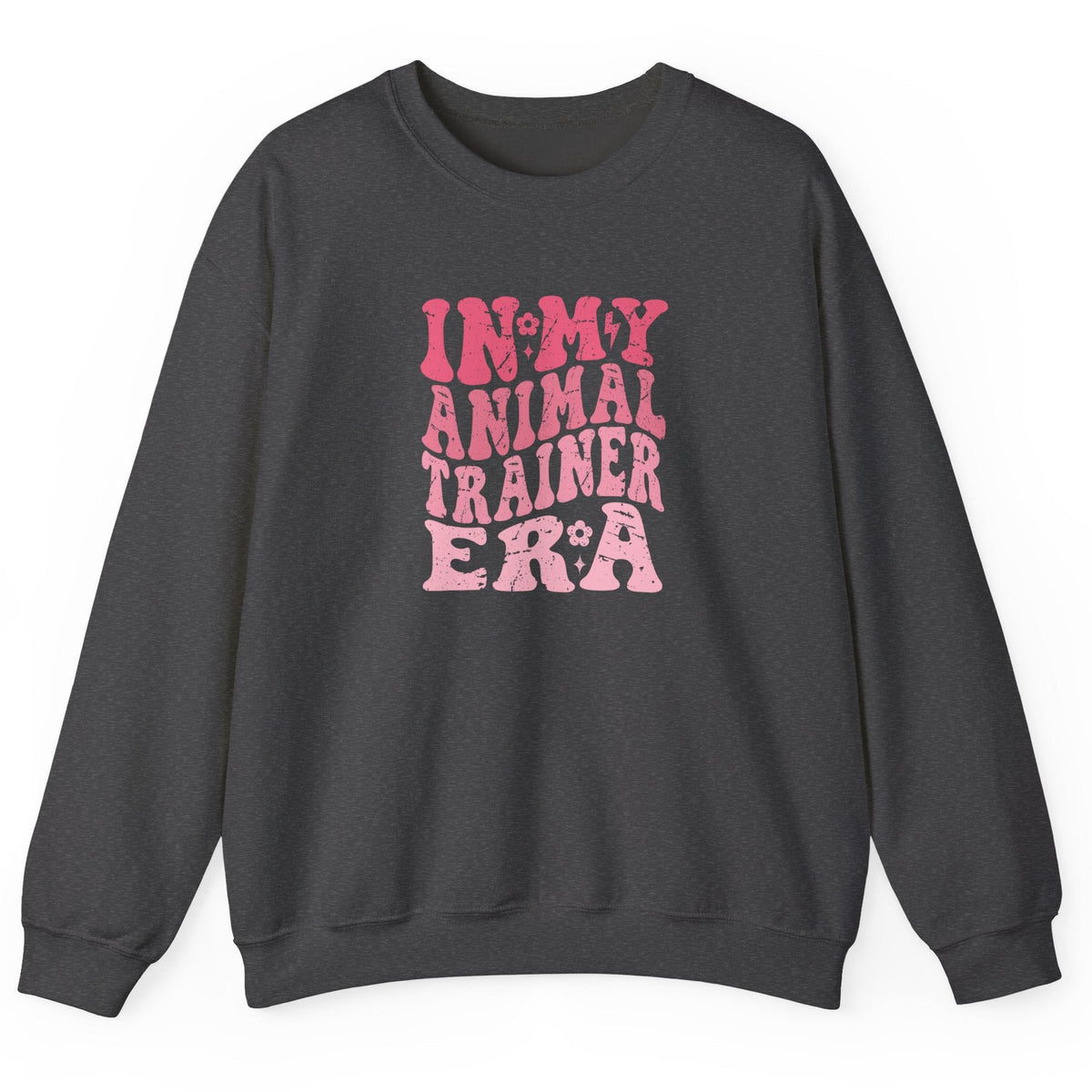 Retro Animal Training Era Sweatshirt, shown in Dark Heather