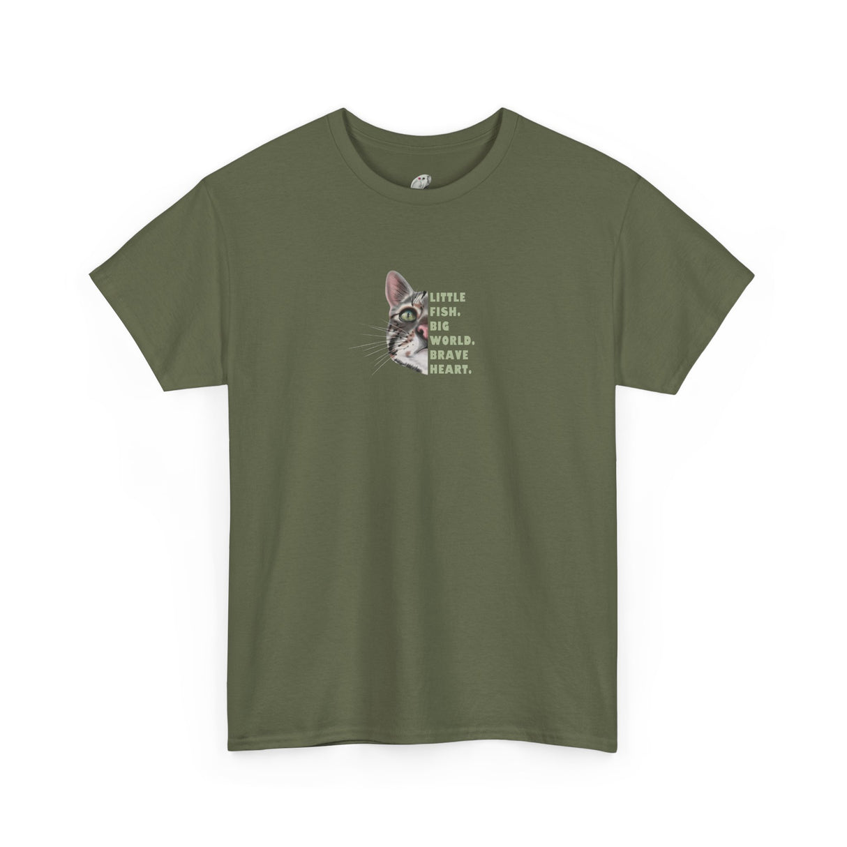Brave Heart Fish T-Shirt — "Little fish. Big world. Brave Heart." Inspirational Tee