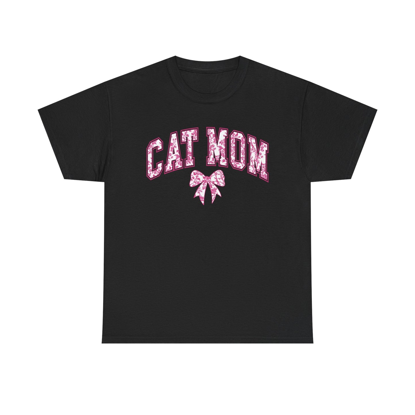 Pink Cat Mom Coquette Style - Cotton Tee