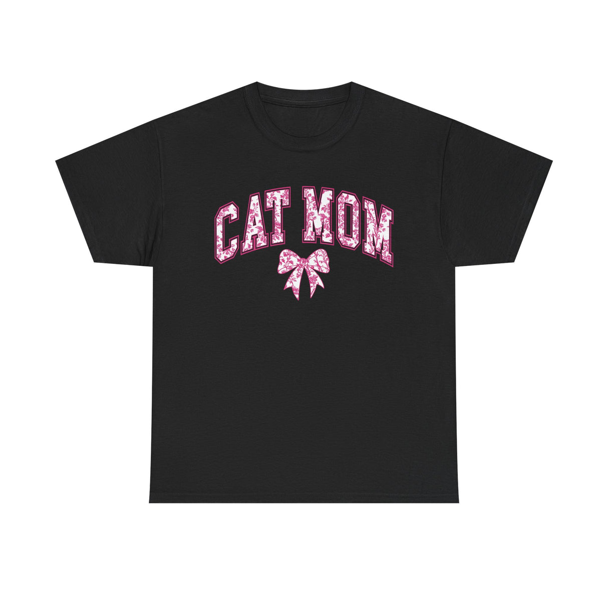 Pink Cat Mom Coquette Style - Cotton Tee