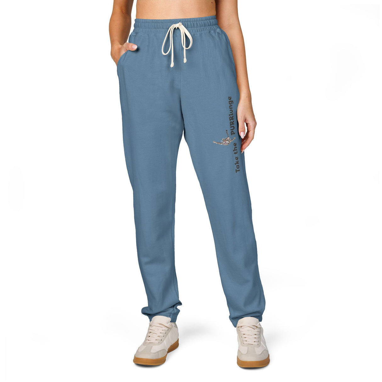 Purrmaid Unisex Sweatpants - Take the Purrlunge Design by Nina