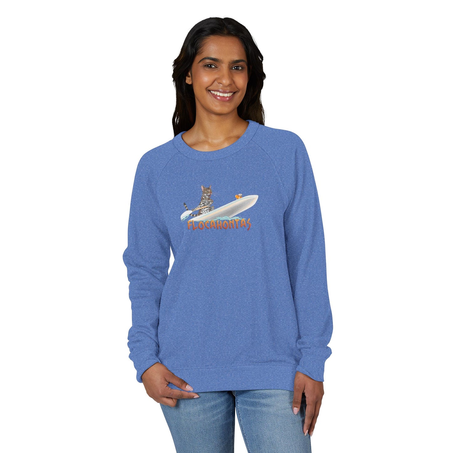 Raglan Crewneck Flocahontas and Mouse Toy Design by Nina
