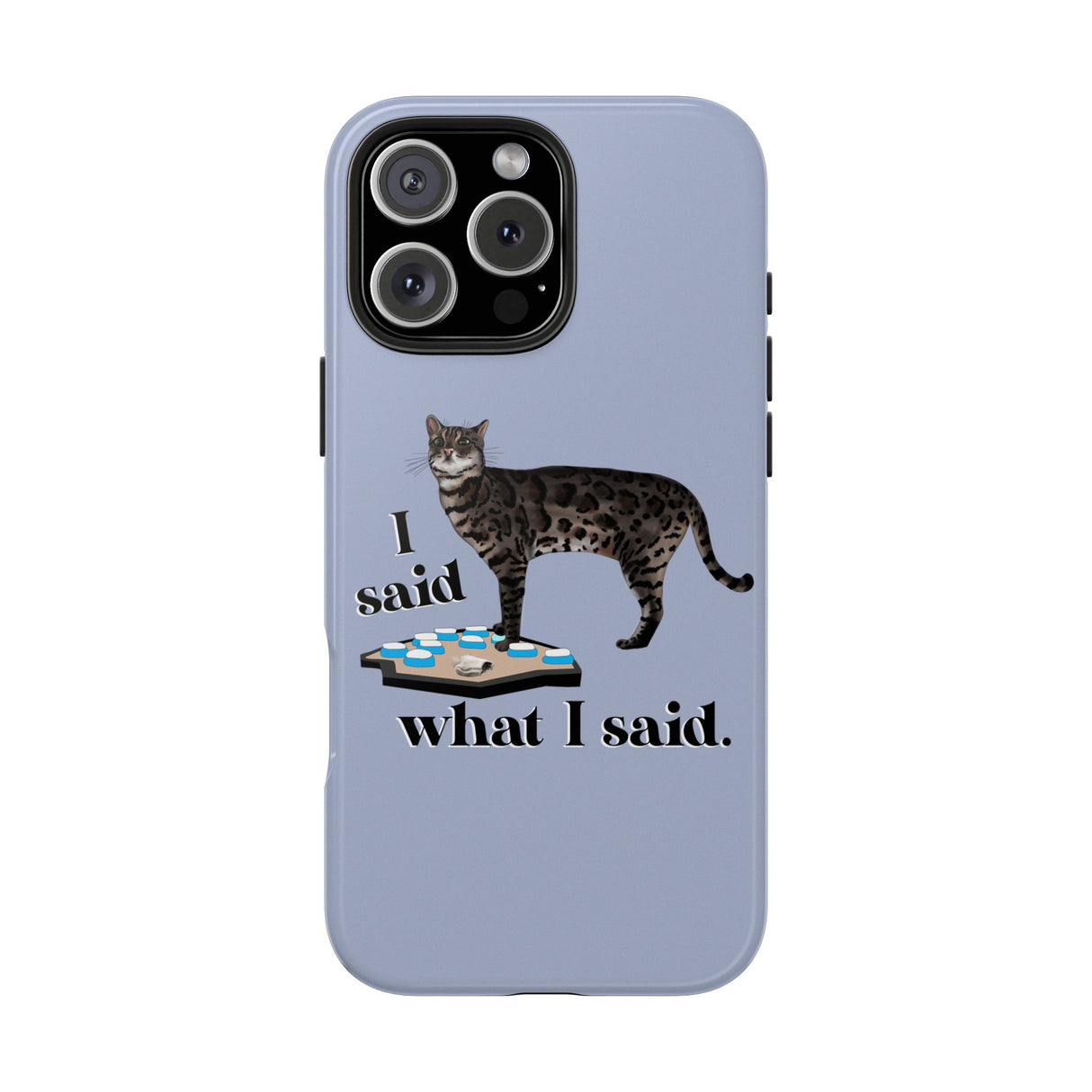 I Said What I Said Flounder Phone Case — Talking Pet Buttons Design