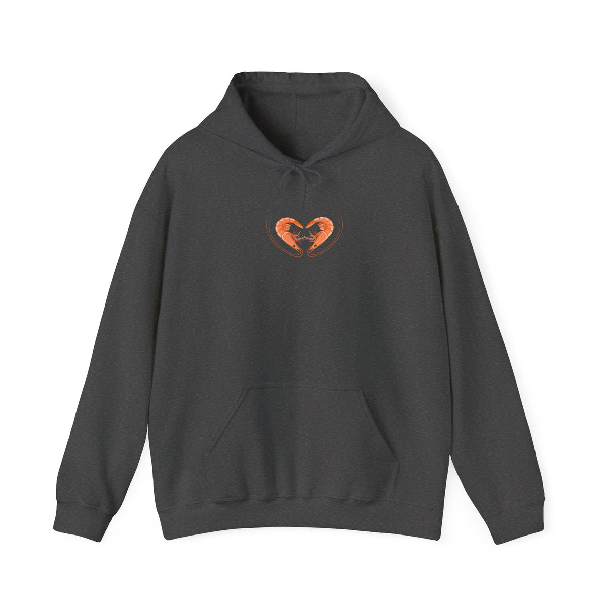 Shrimp Heart Hoodie – Cozy Unisex Sweatshirt with Coastal Charm