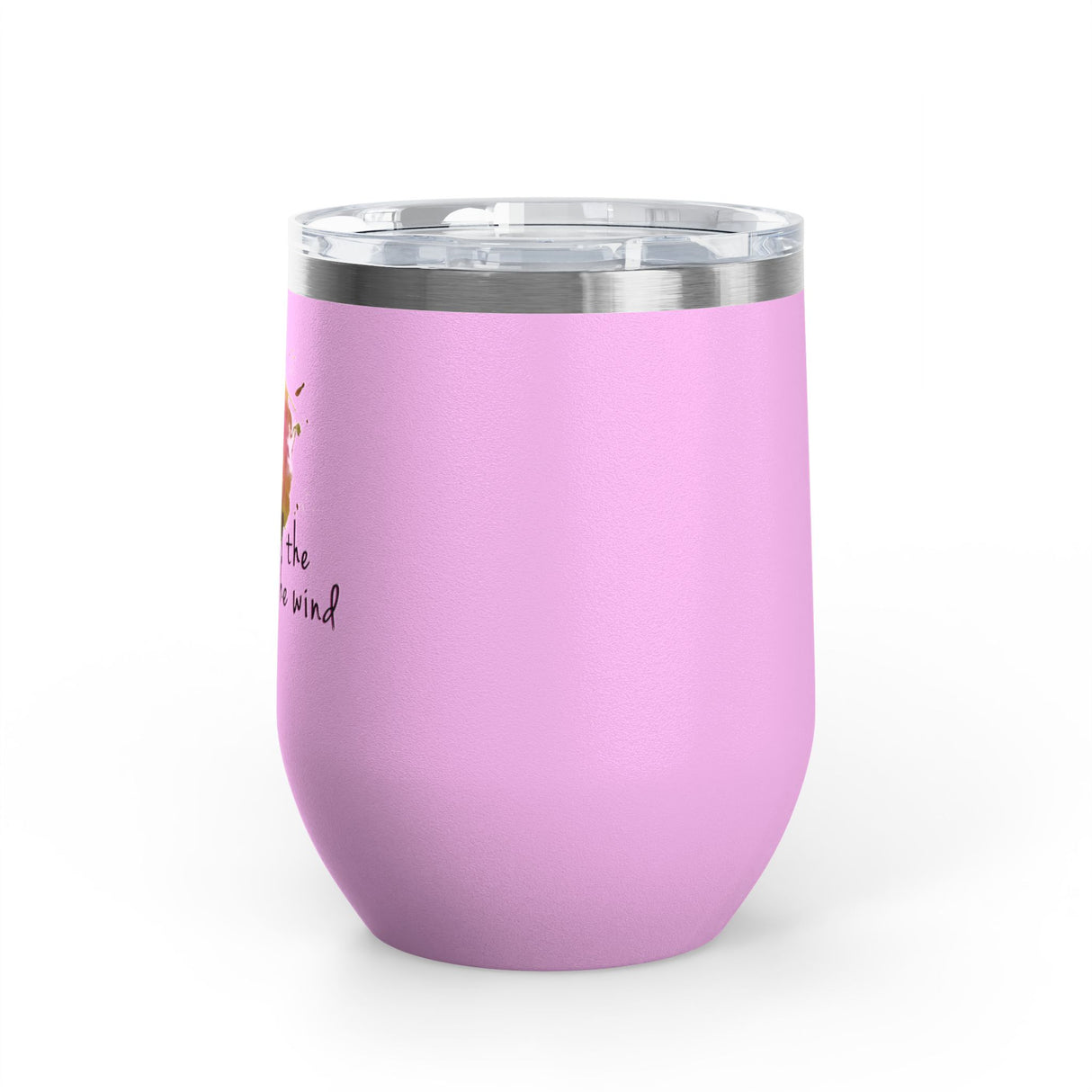Wine Tumbler — "Paint With All The Colors Of The Wind" Flounder the Purrcasso Artwork