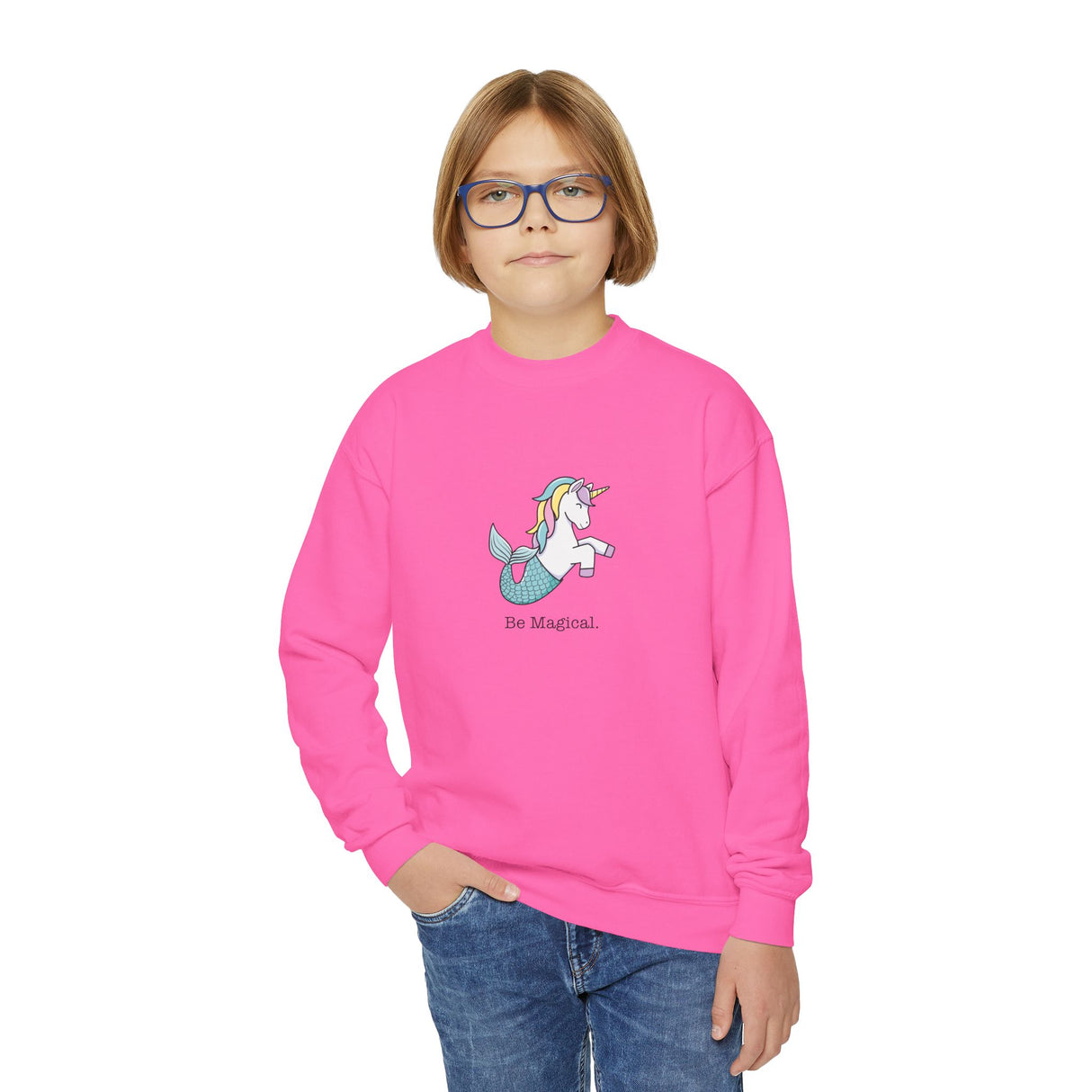 Be Magical Mermaid Unicorn Sweatshirt – Cozy Kids’ Pullover