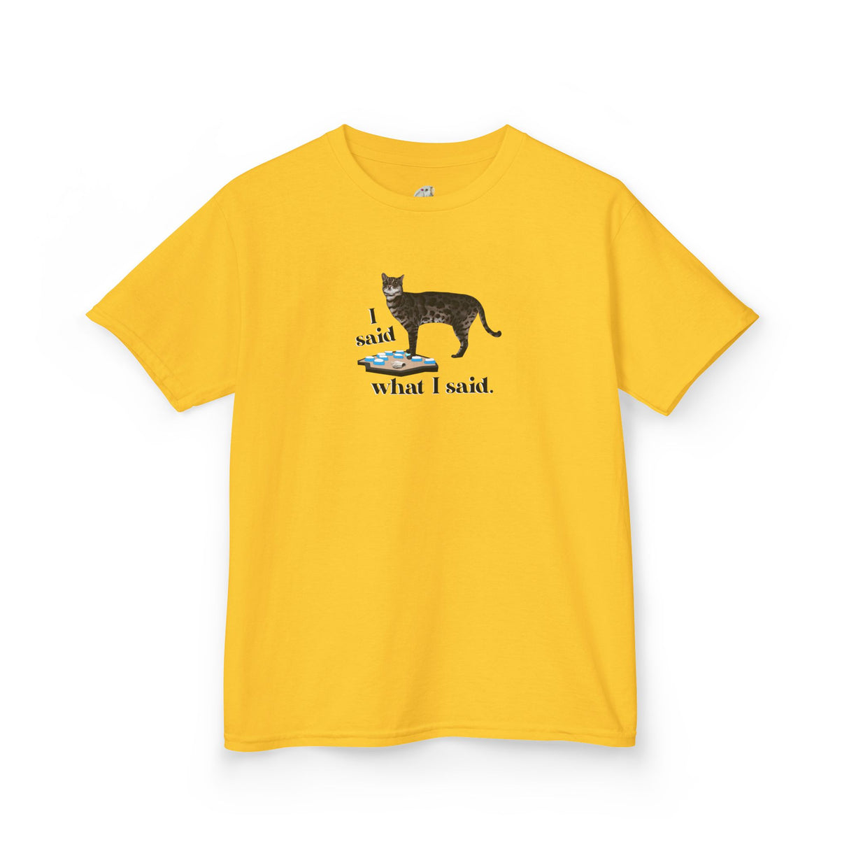 Kids Tee — "I Said What I Said" Flounder Talking Pet Buttons Design