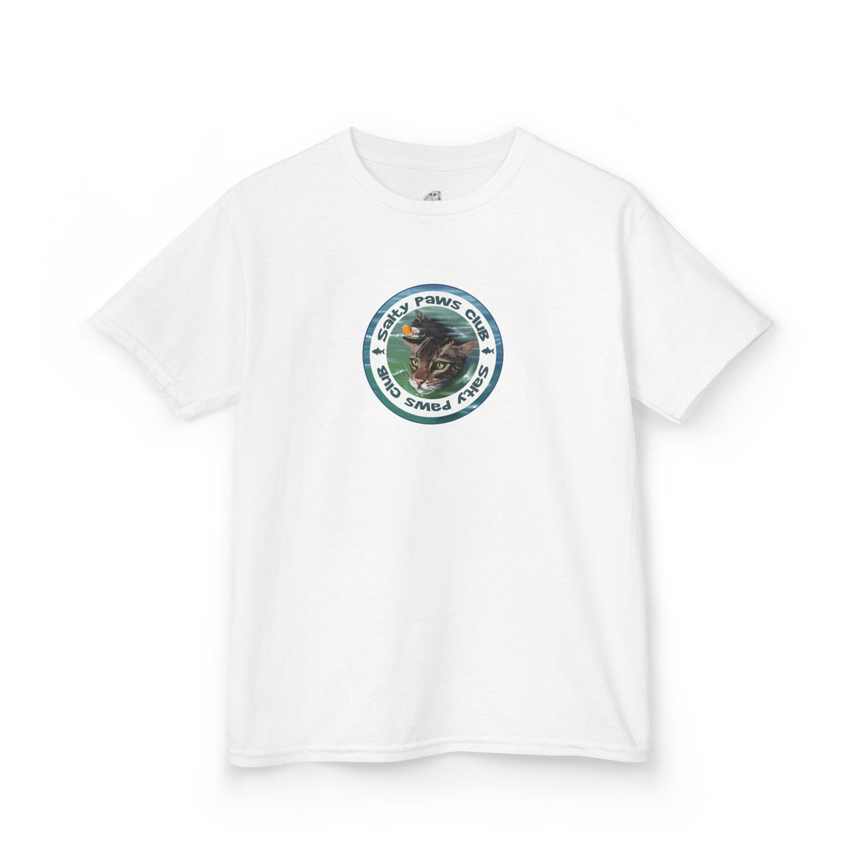 Kids Tee — "Salty Paws Club" Purrmaid Flounder & Life‑Vest Mouse Toy