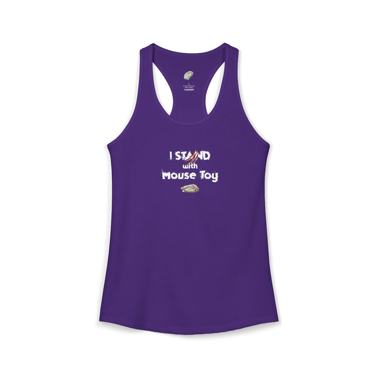 "I Stand with Mouse Toy" Women's Racerback Tank