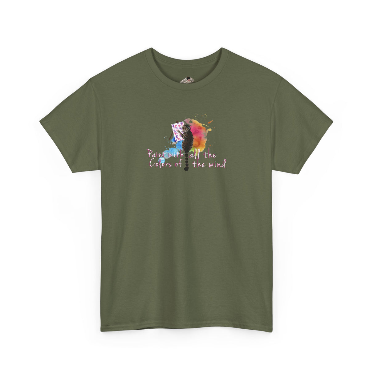 Flounder the Purrcasso T-Shirt — "Paint With All the Colors of the Wind" Cat Art Tee