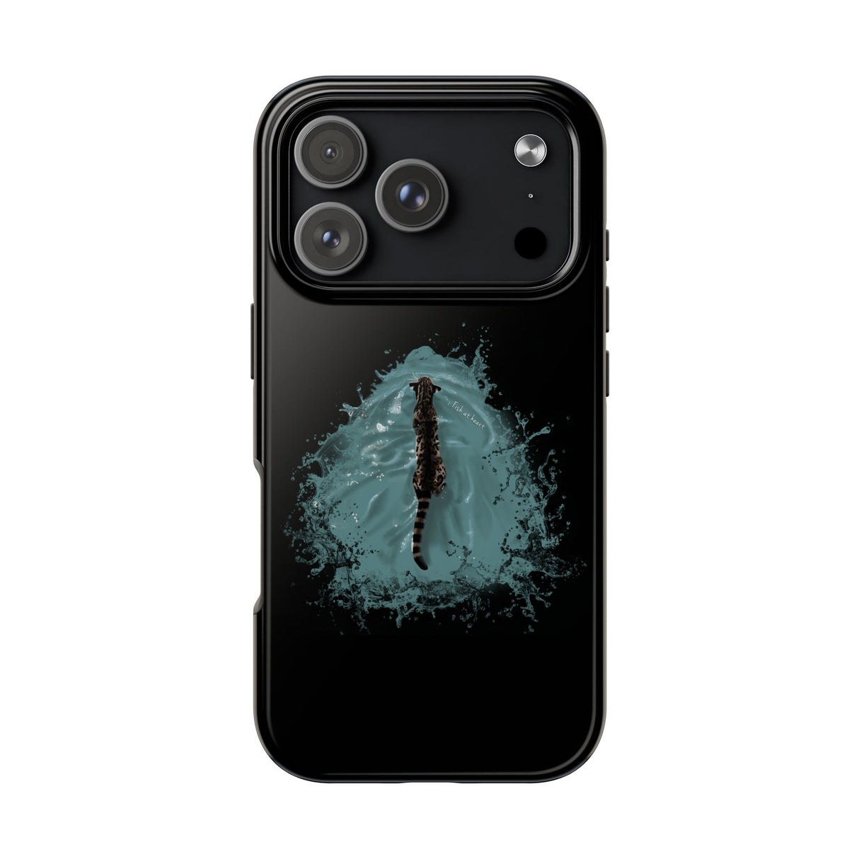 Fish at Heart Flounder Purrmaid Phone Case — Hand-Drawn Nautical Cat Design