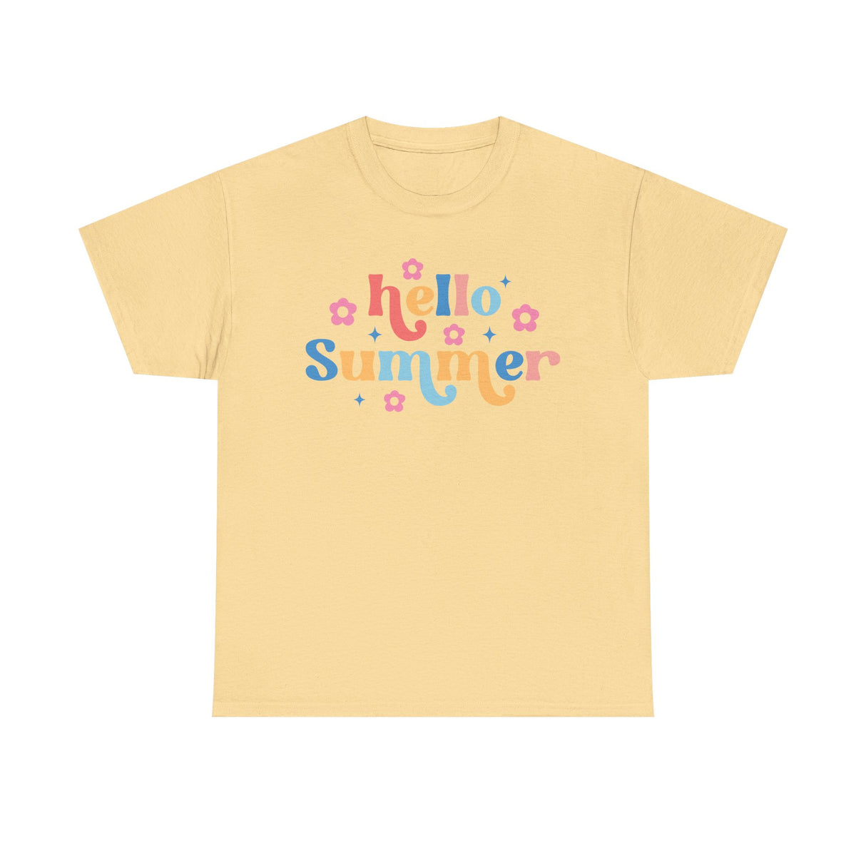 Rainbow Hello Summer - Cotton Tee