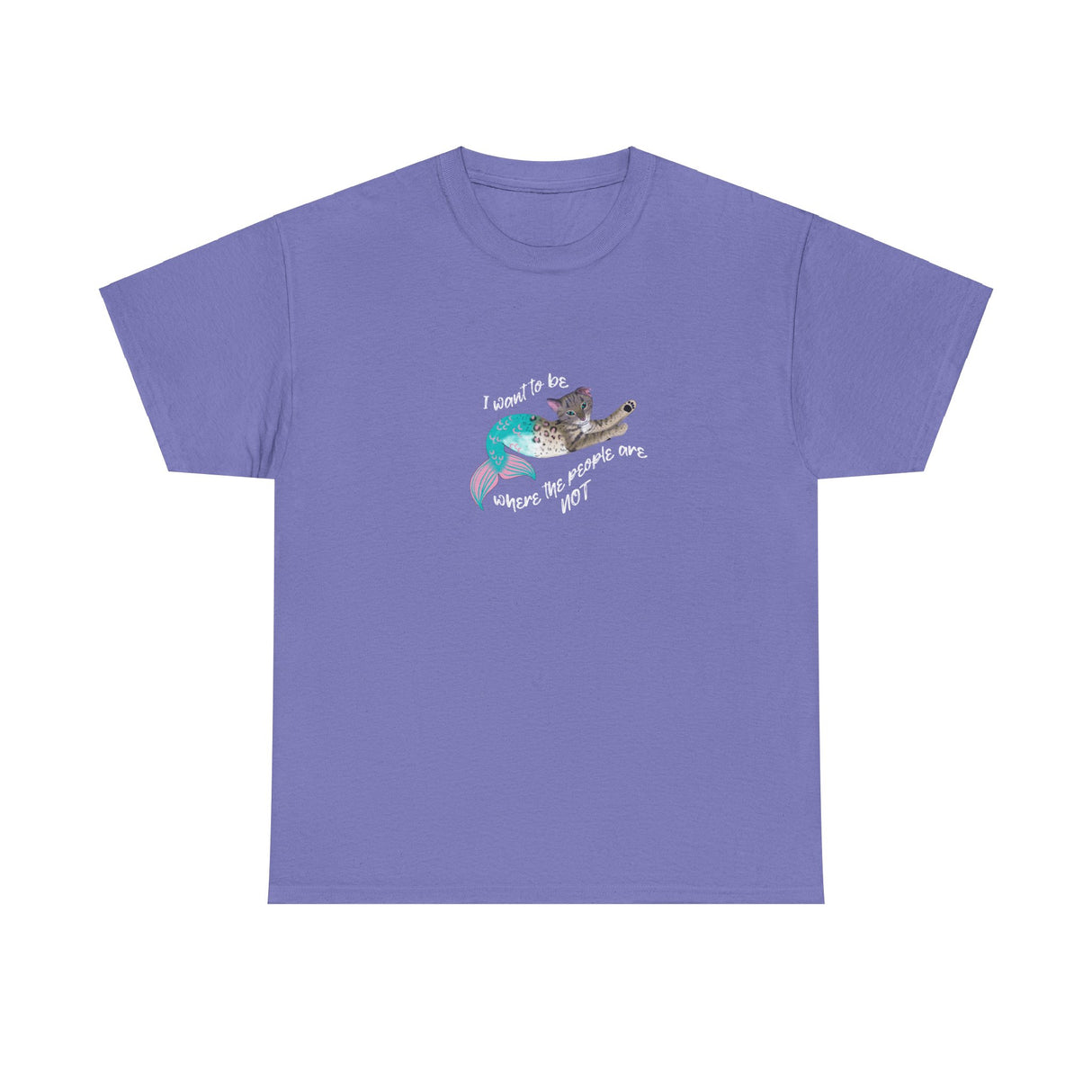 Purrmaid Tee - 'I wanna be where the people are NOT' Unisex