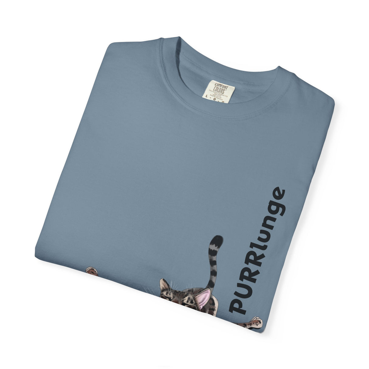 Purr-lunge Unisex T-shirt with Flounder the Purrmaid Design