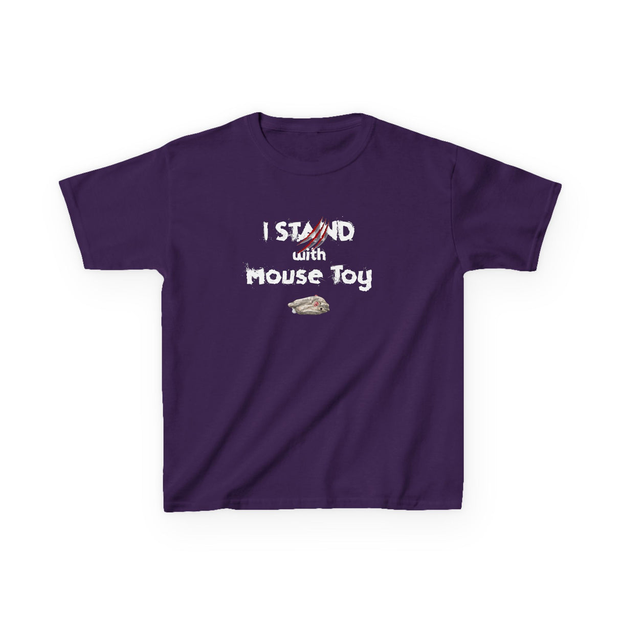 Kids Tee - Funny Flounder's Mouse Toy Shirt with 'I Stand with Mouse Toy' Text