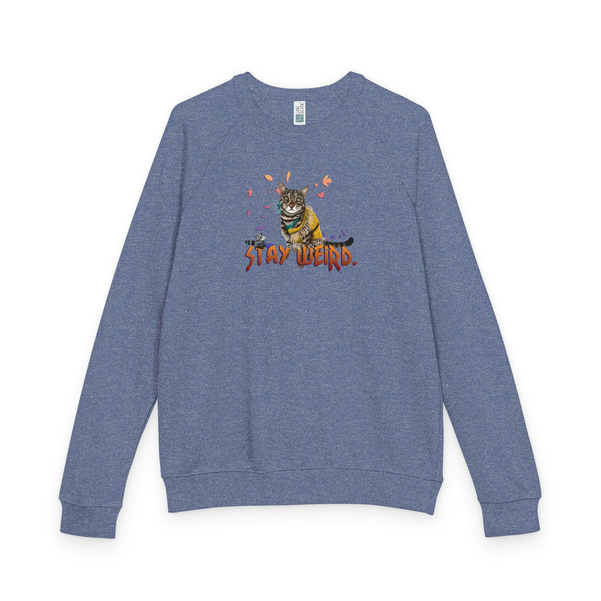 Stay Weird Flocahontas Crewneck — Hand-Drawn Graphic Raglan Sweatshirt