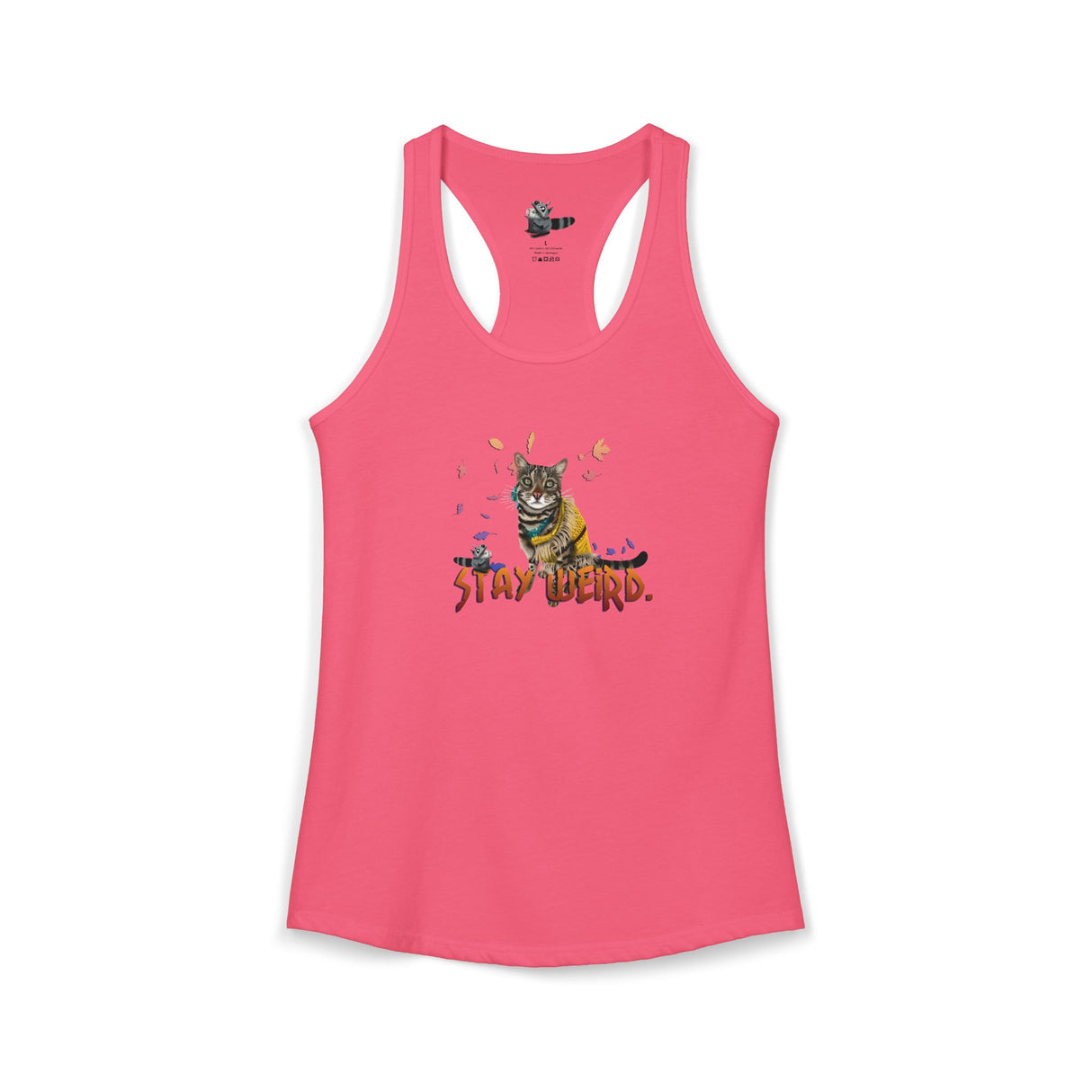 Stay Weird Flocahontas & Mouse Toy Racerback Tank