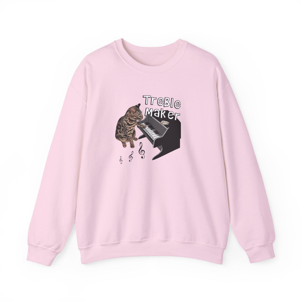 Unisex Sweatshirt - Treble Maker Design featuring Flounder the Purrmaid Playing Piano for Mouse Toy