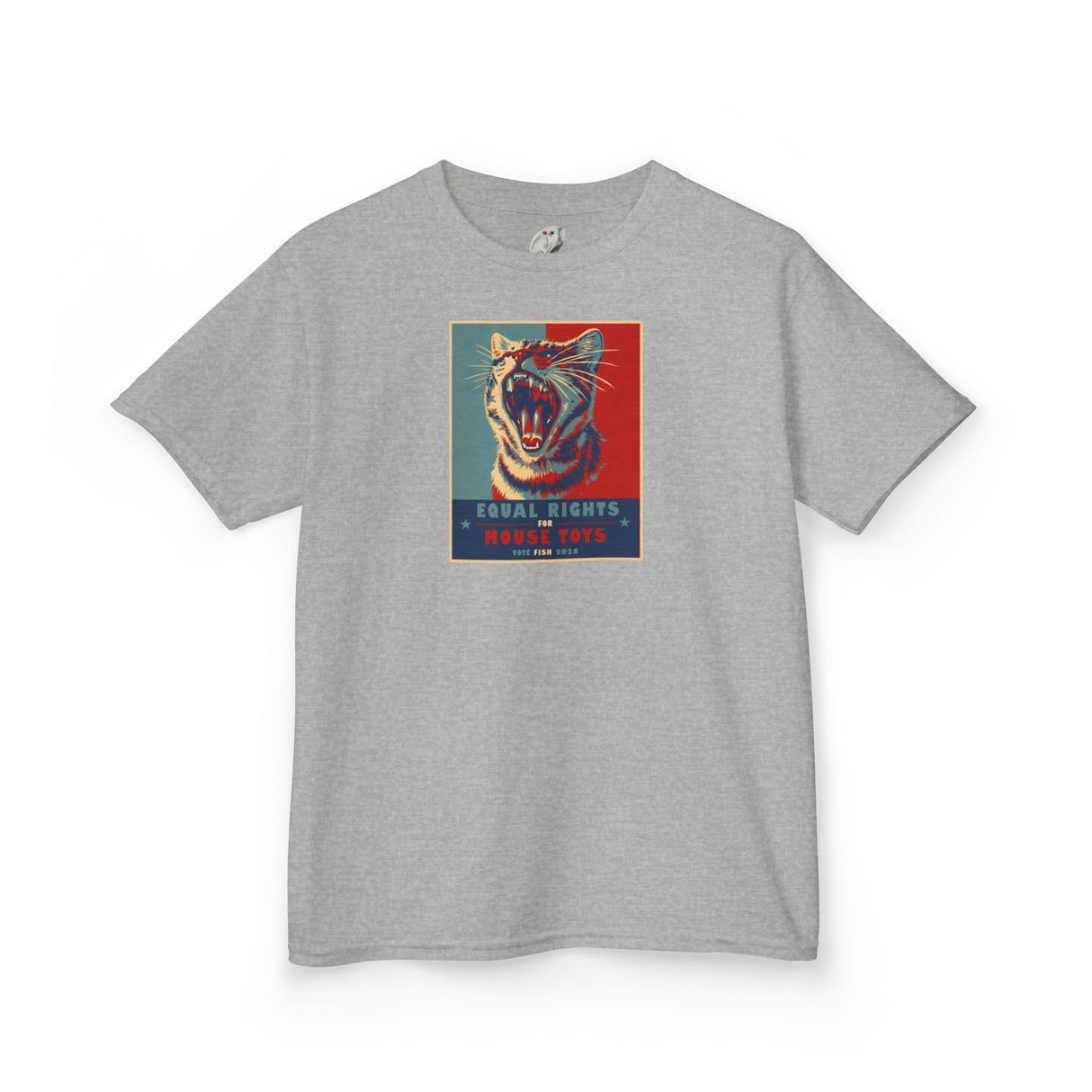 Kids 'Vote Fish 2028' Tee — Funny Flounder Purrmaid Political Campaign Shirt