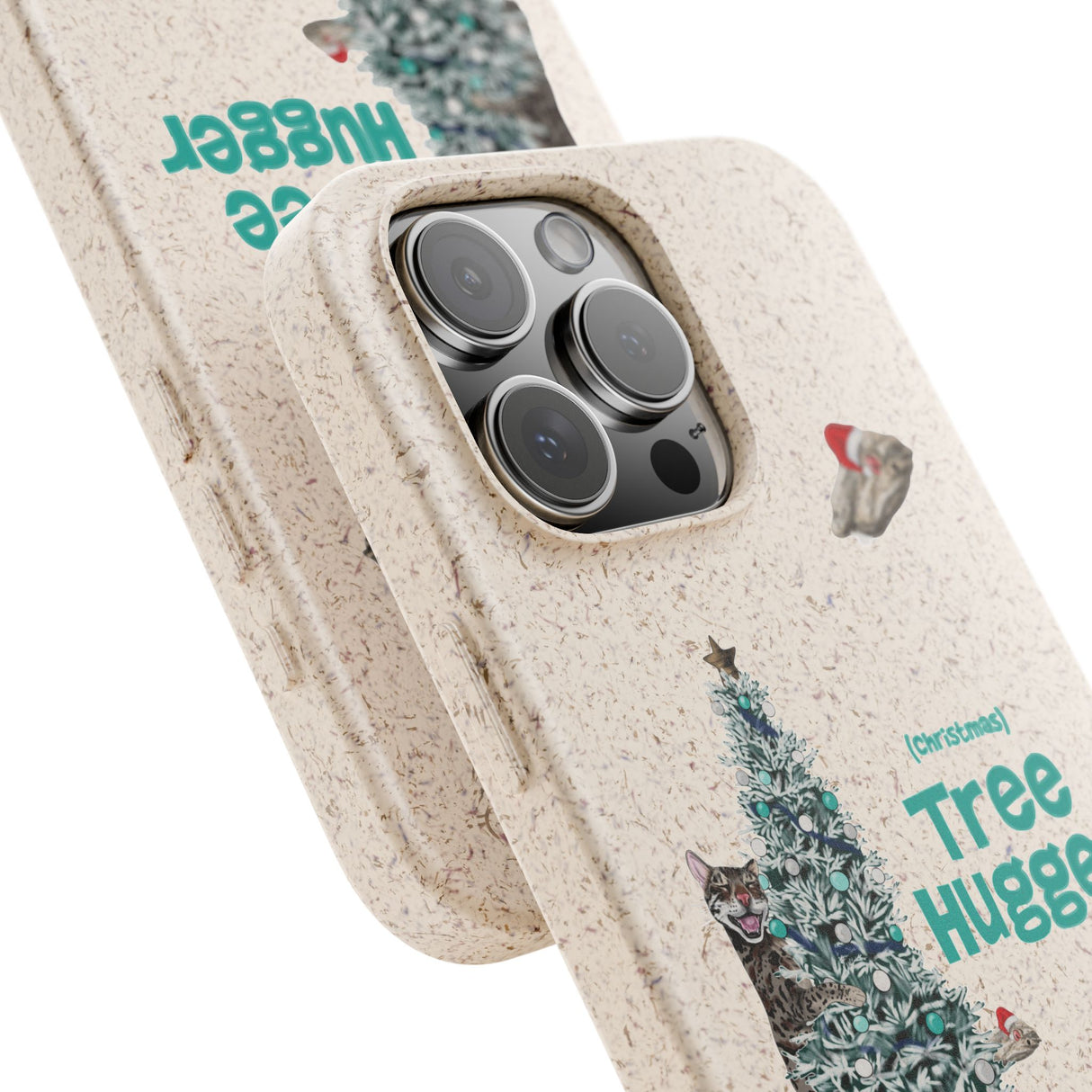 Phone Case with Christmas Tree Hugger Design